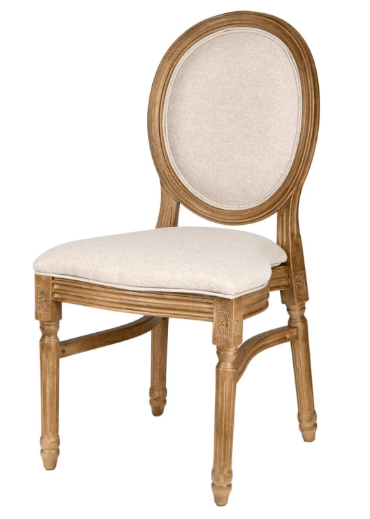 King Louis pop Chair - CHestnut/Beige